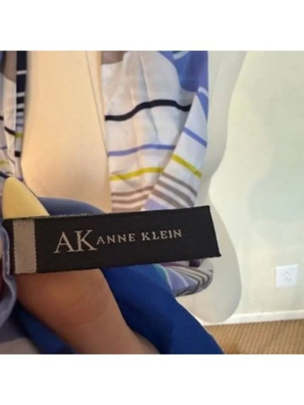 Anne Klein Silk Striped Scarf 14